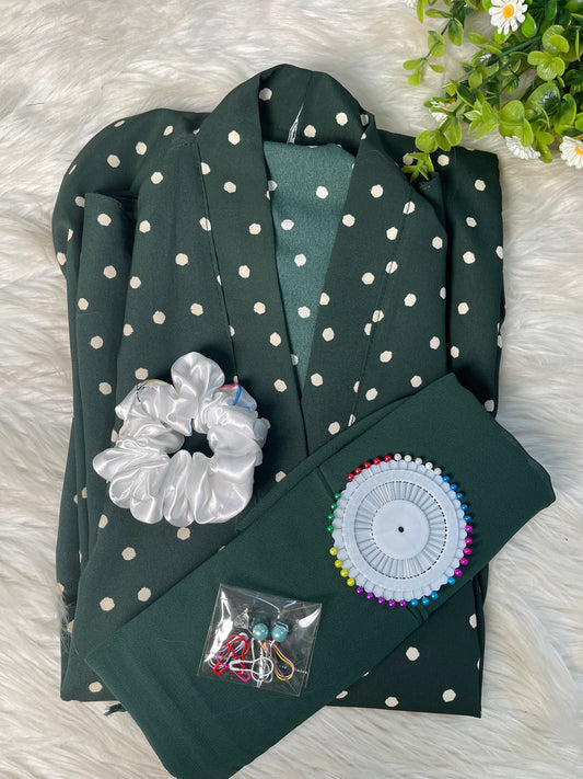 Green with polka