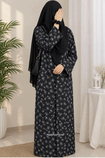 Black with White Roses