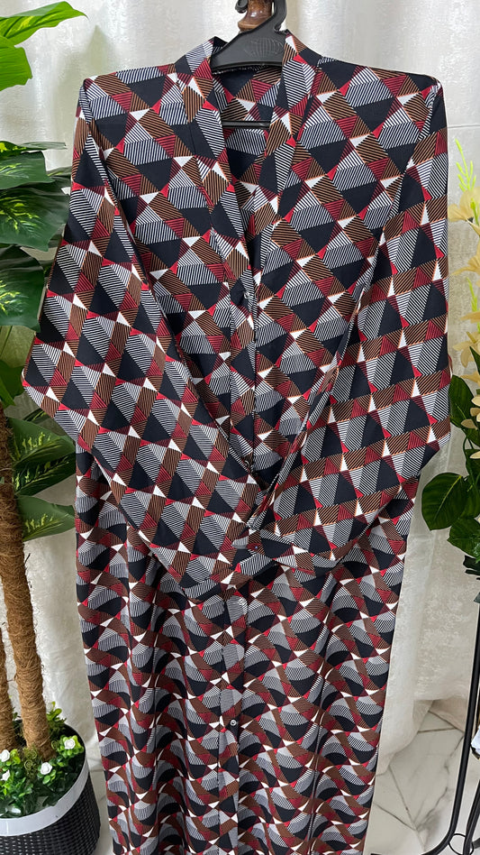 Red And black Print
