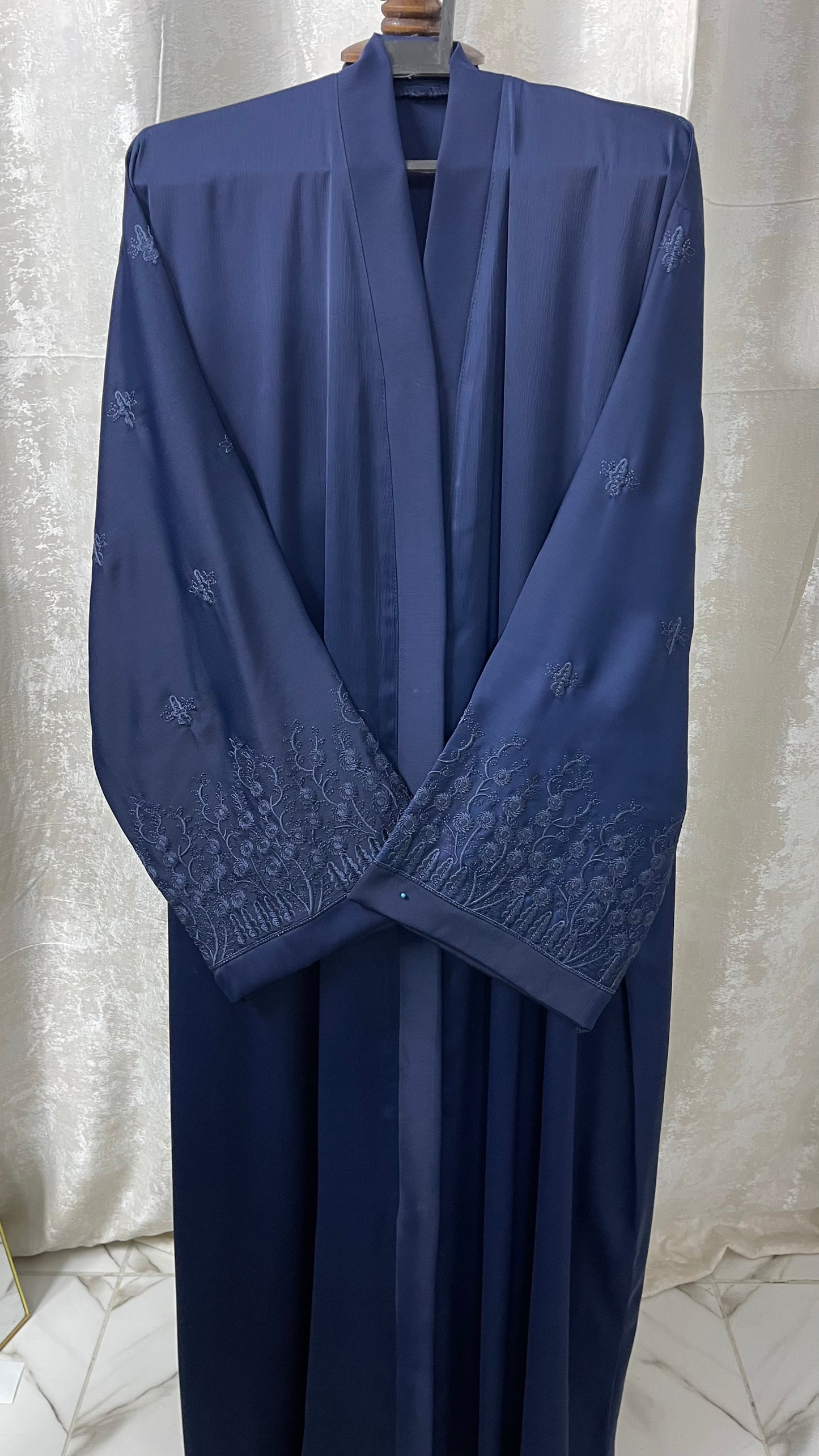 NavyBlue Abaya With Embriodery
