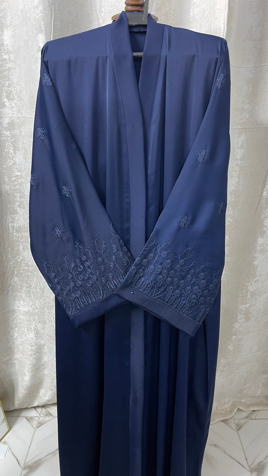 NavyBlue Abaya With Embriodery