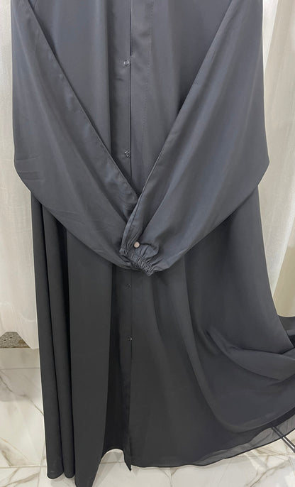FULL FLAIR GEORGETTE ABAYA SET