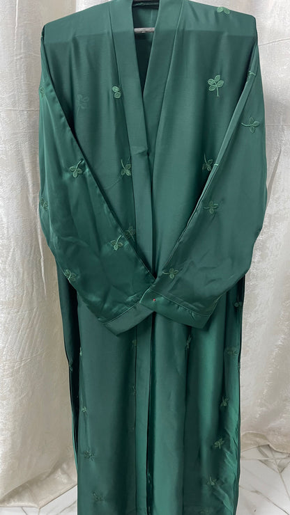 Embriodery abaya set - Green