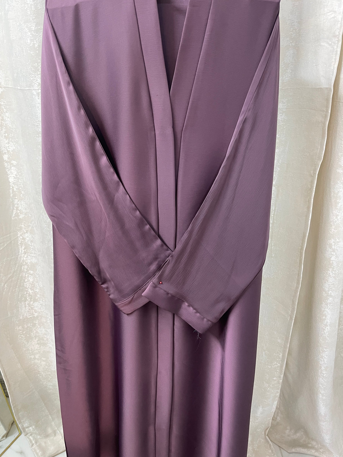 Tiktok Fabric Abaya Set - Burnt Bargundy