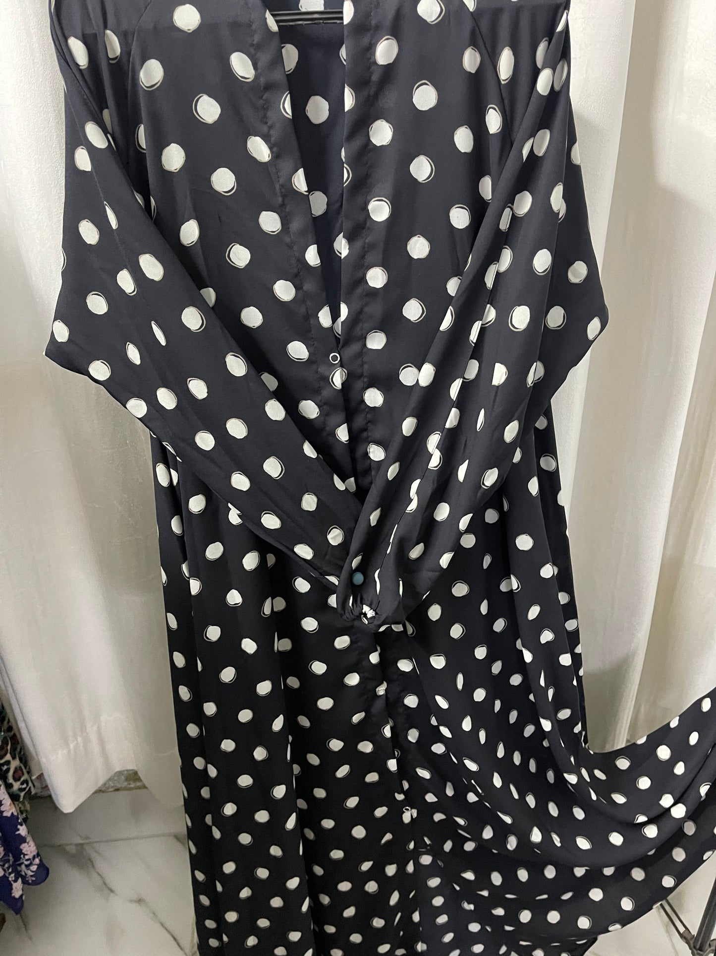 Long Flair Printed Abaya