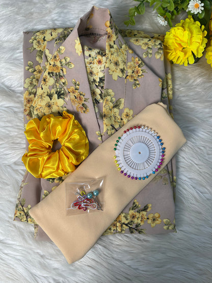 Cream Brown Flowers