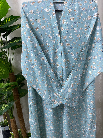 Light Blue with flowers