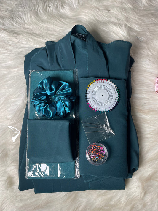 Long Flair Complete Abaya Set (With Niqab)