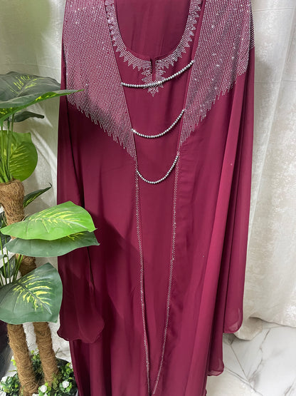 Pari Abaya - Maroon