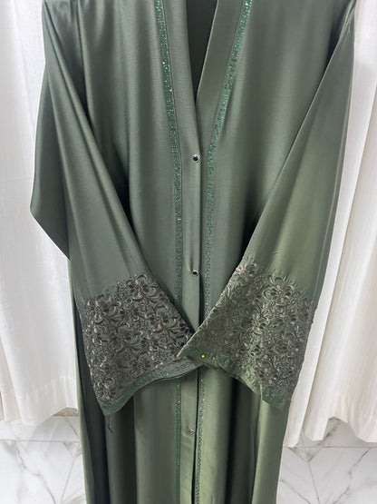 Sleeves Embriodery  Abaya Set Deal