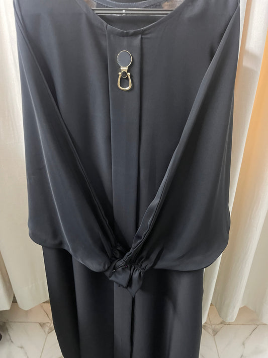 Black Kaftan Style Close Abaya