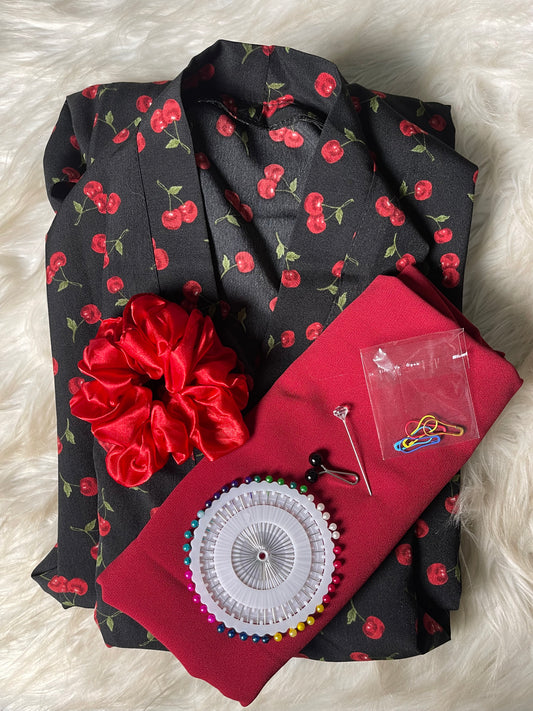 Black with red cherry