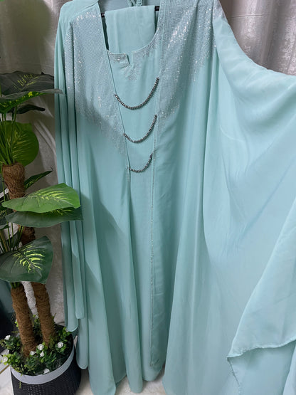 Pari Abaya - Turquoise Green
