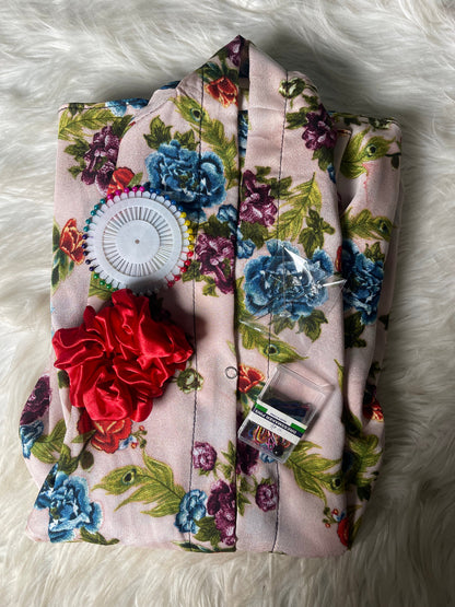 Long Flair Abaya With Scrunchie Pins