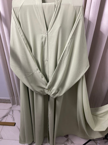 Long Flair Complete Abaya Set (ALL IN ONE PKG)