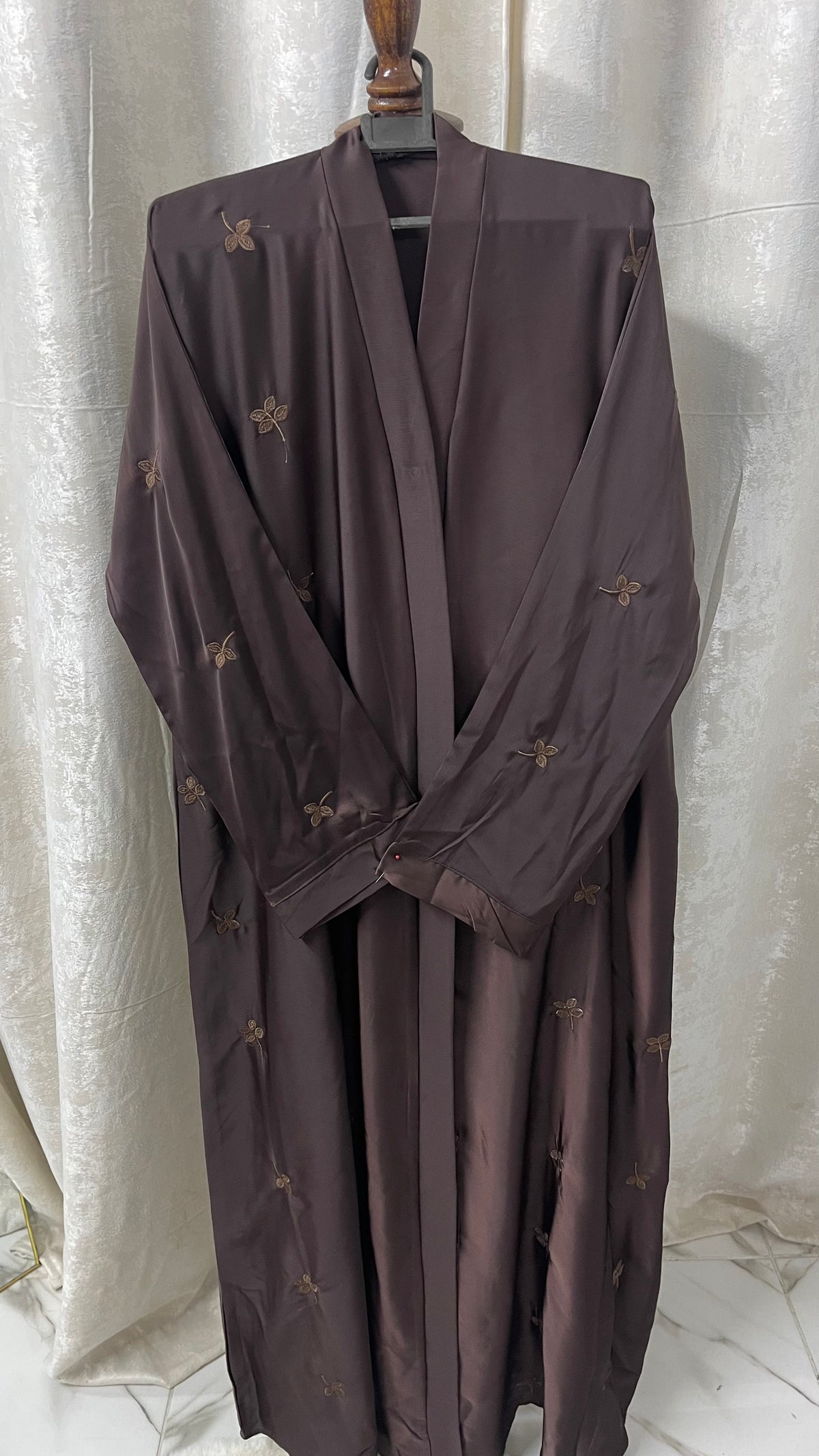 Embriodery abaya set - Brownie