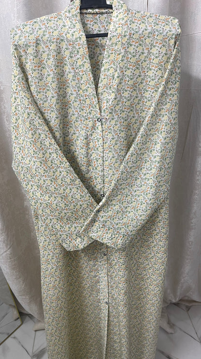 White with lemon green