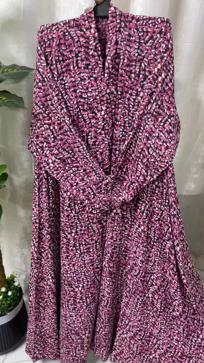 Printed Long Flair Abaya set (Jashn e Azadi Abaya deal 3)