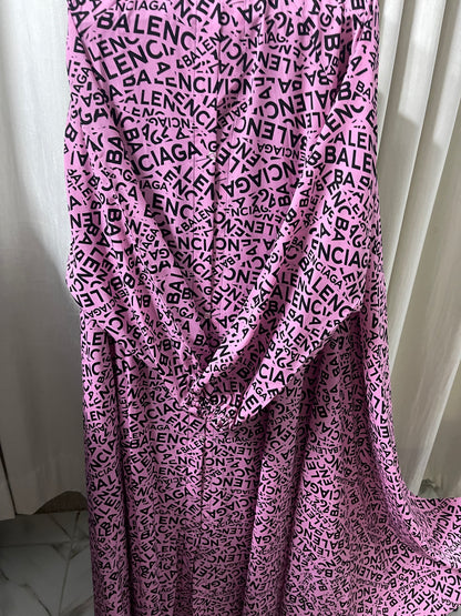 Long Flair Abaya Set - Pink