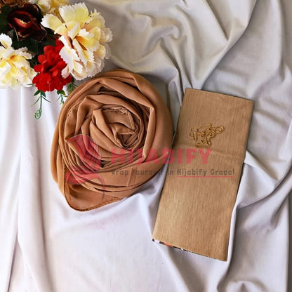 Imported Chiffon Georgette - Skinny Brown