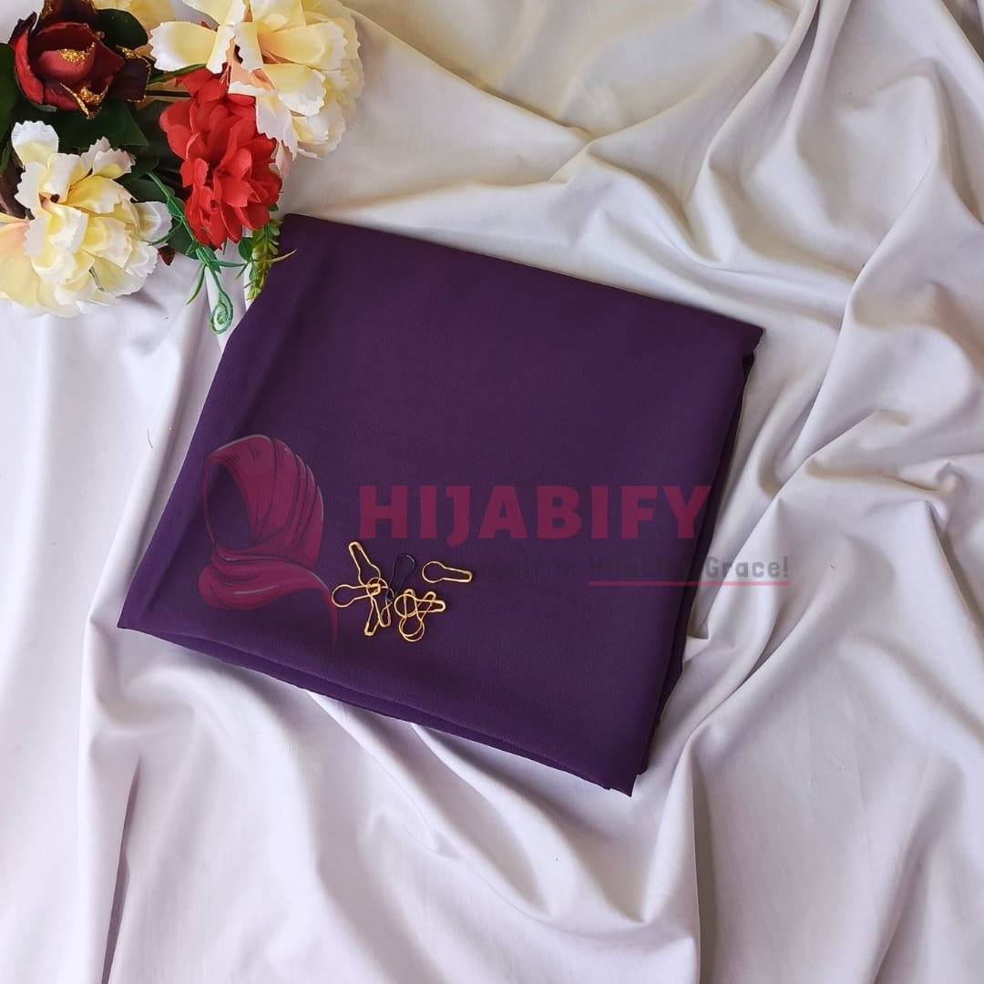 Imported Chiffon Georgette - Dark Purple