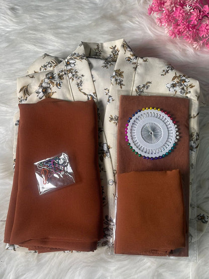 PRINTED ABAYA 4PC DEAL
