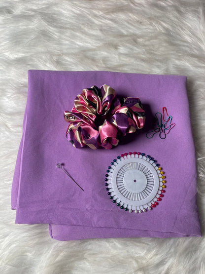 Hijab With scrunchie Pins