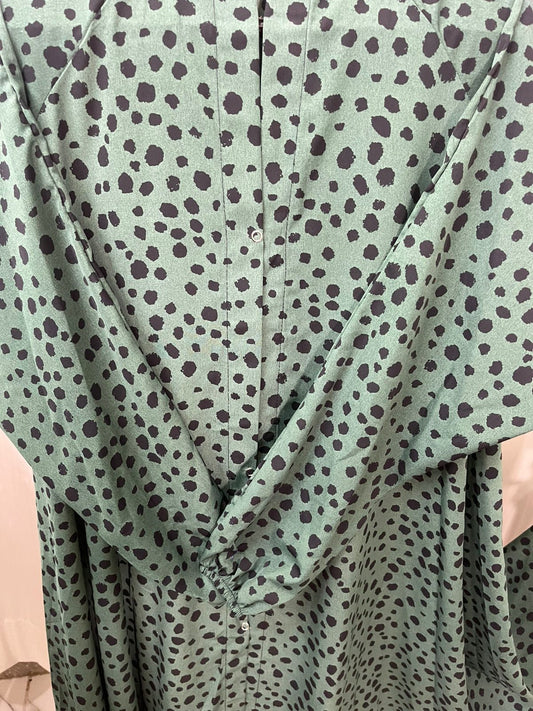 Long Flair Abaya - Army Green