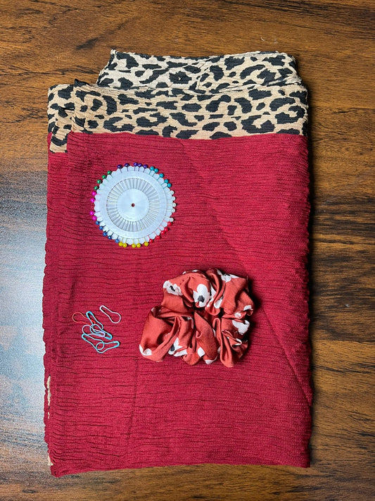 Lawn Crinckle Soft Hijab - Reddish Maroon