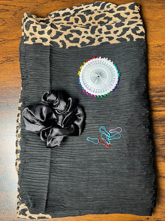 Lawn Crinckle Soft Hijab - Black
