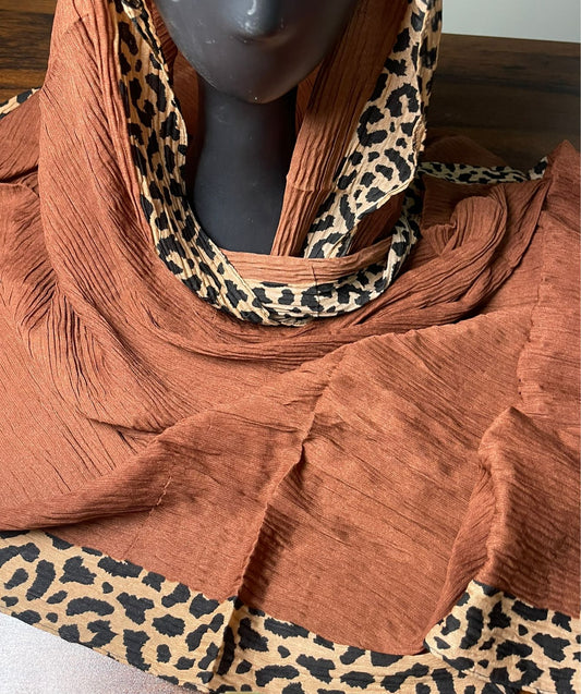 Lawn Crinckle Soft Hijab - Soft Brown