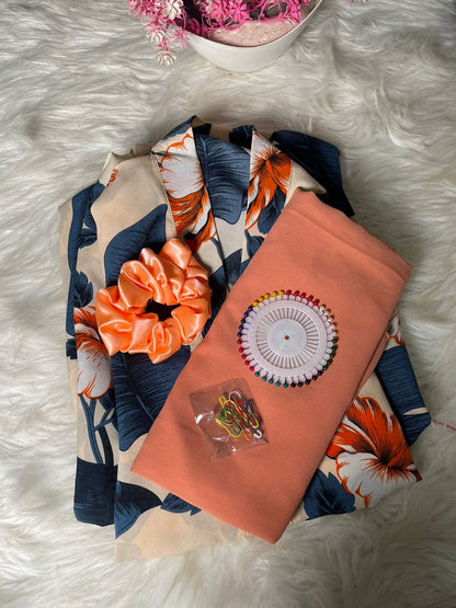 PRINTED ABAYA WITH HIJAB