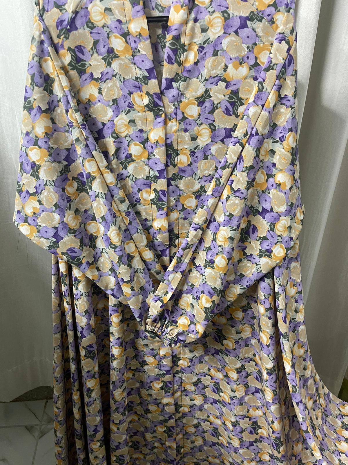 Long Flair Abaya With Scrunchie Pins