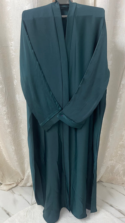 Tiktok Fabric Pashmina Abaya Set - Peacock